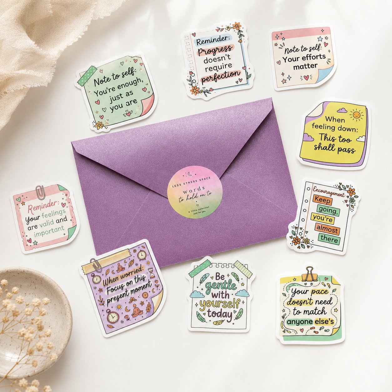 Words to Hold On To |  Motivational Sticker Collection