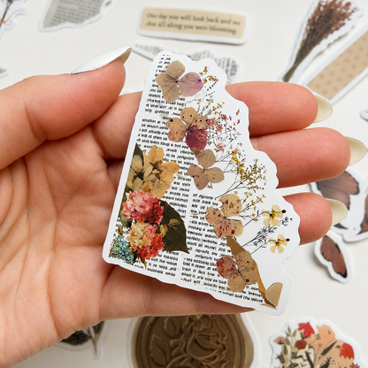 The Vintage Sticker Keepsake Box | 50-Piece Journaling Sticker Set