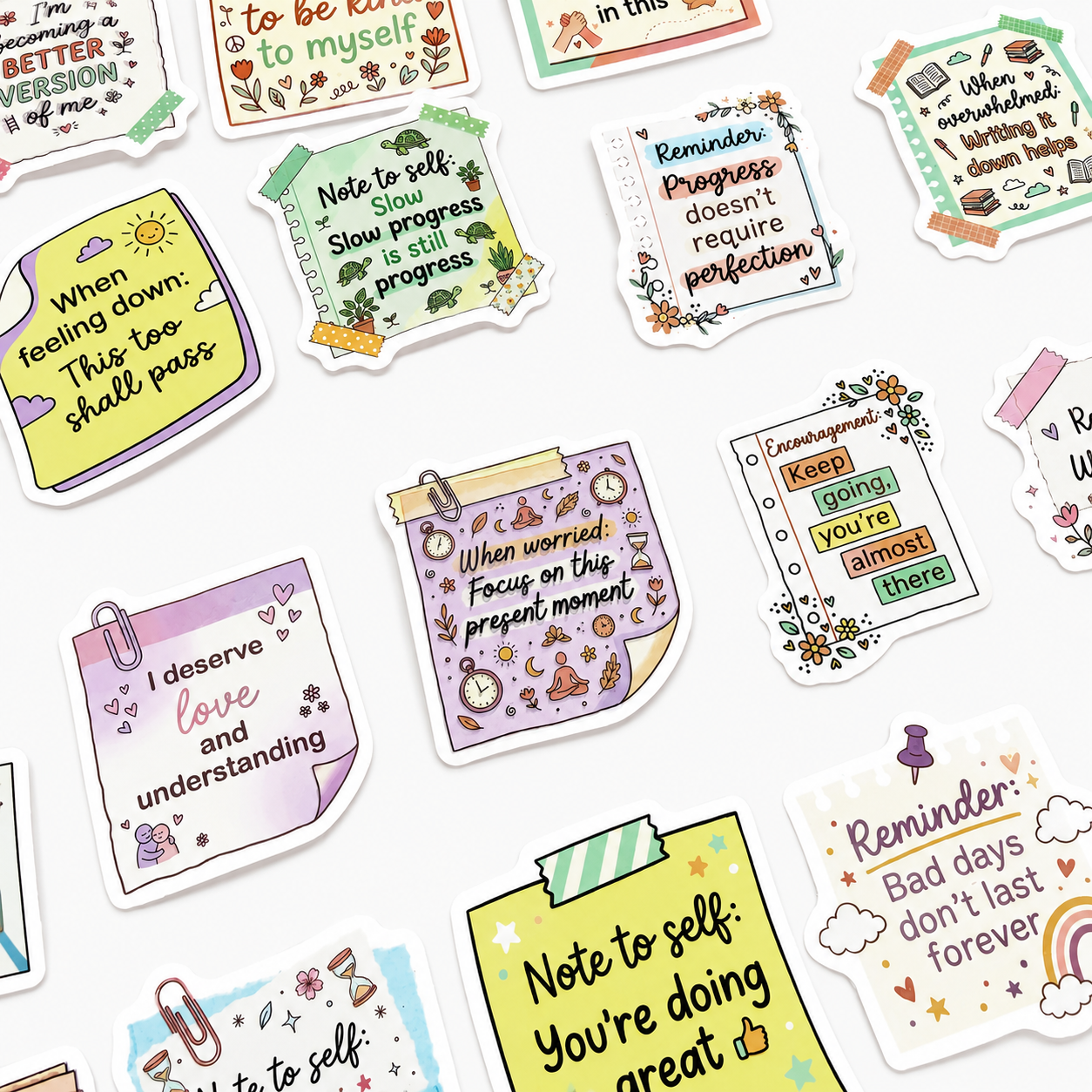 Words to Hold On To |  Motivational Sticker Collection