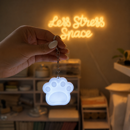 Light-Up Paw Keychain