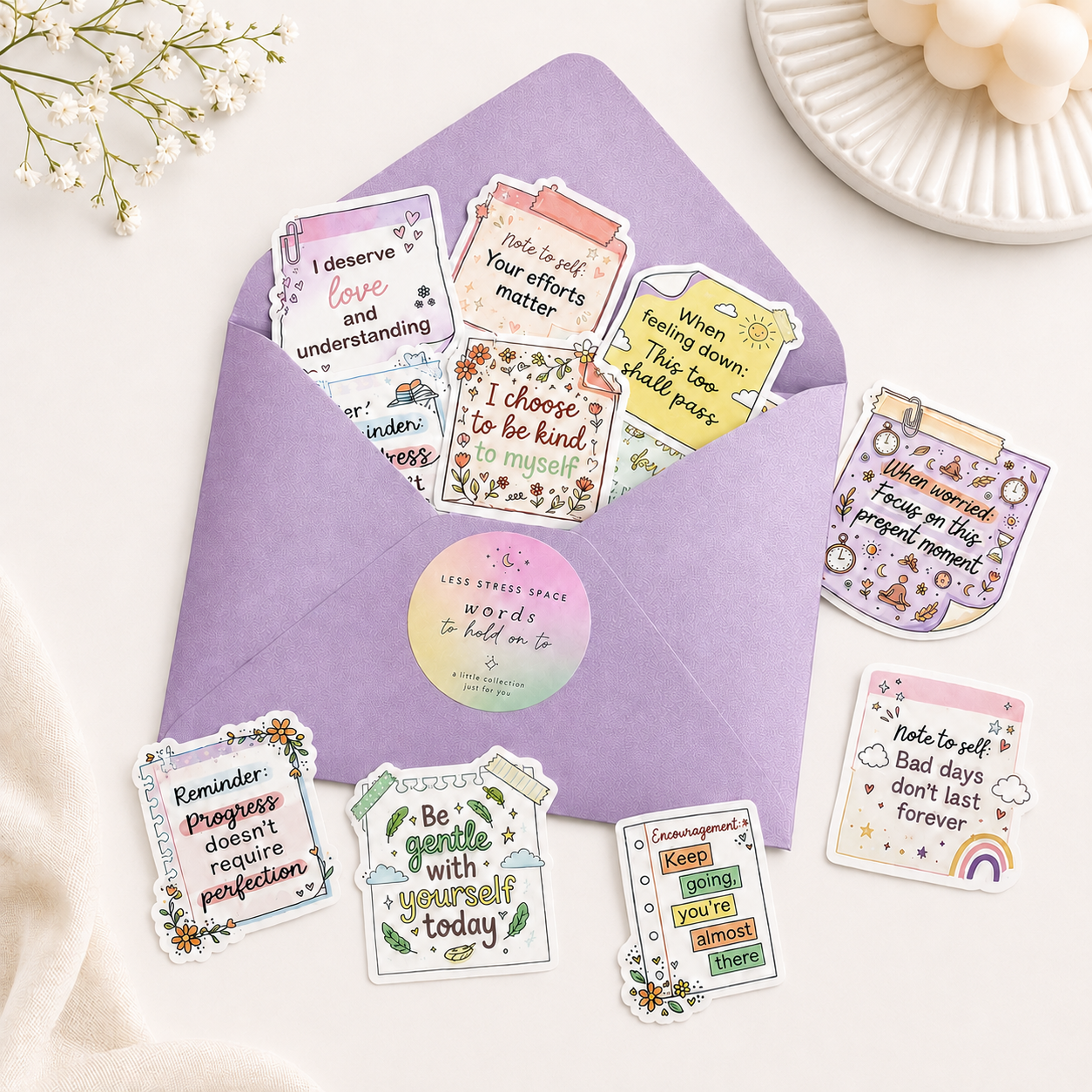 Words to Hold On To |  Motivational Sticker Collection